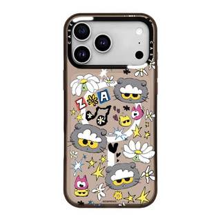CASECASE X ZO & FRIENDS Sticker Case Brown Clear Hard Từ Hút Tác Động Dành Cho Apple IPhone 13 14 15 16 17 Pro Max Có Hộp