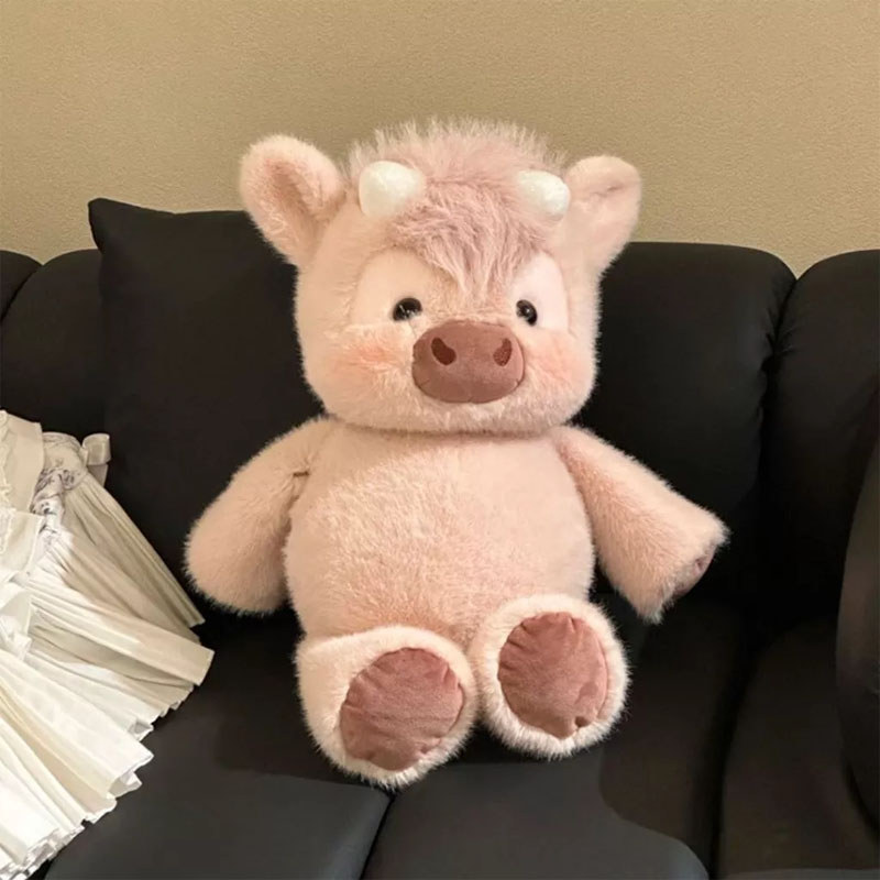 Gấu Bông Bò Sữa Chạy,Lông Mềm Mịn 45cm,Lư Làm Quà Tặng Cho Bé, Đáng Yêu Trang Trí Phòng,Bạn Nam/Nữ Vui Nhộn