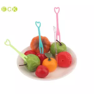 500 Chiếc Mini Dùng Một Lần Trái Tim Trái Cây Nĩa Mini Sna Bánh Món Tráng Miệng Ăn Tại Nhà Nhựa Thực Phẩm Trái Cây Pi Toothpi Bento Trang Trí Tiệc Đẹp