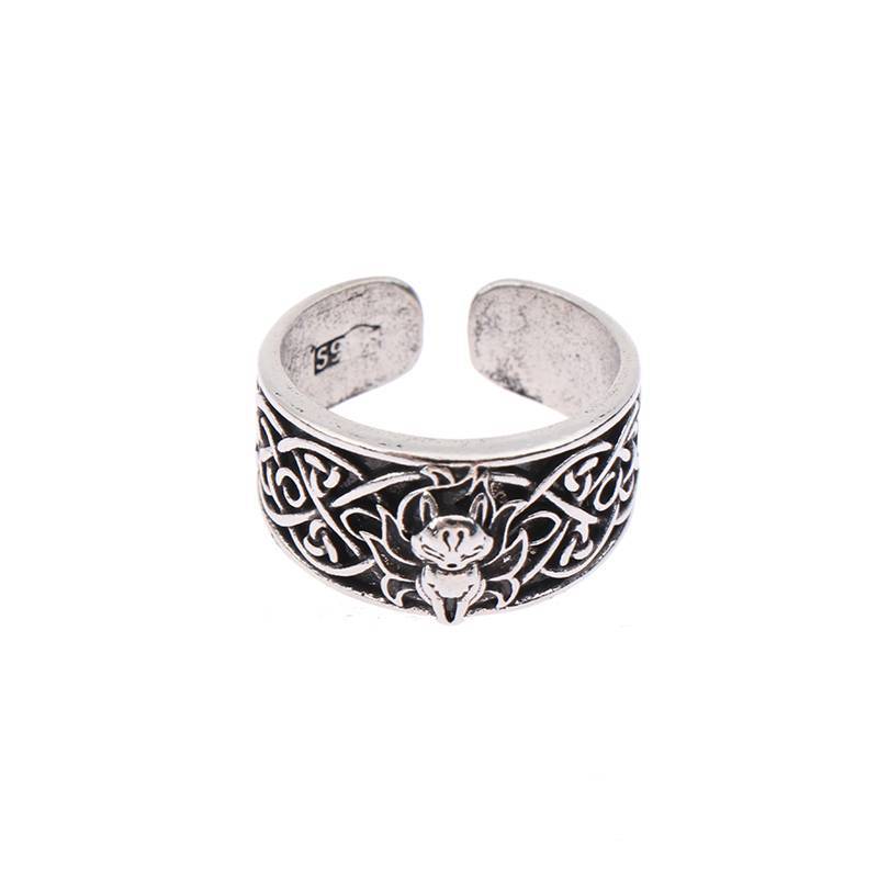 Springevenstar Vintage Chín Đuôi Cáo Nhẫn Dành Cho Nữ Hợp Thời Trang Nhẫn Trang Sức Quà Tặng Có Thể Điều Chỉnh Springevenstar