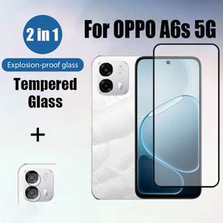Bảo vệ màn hình kính cường lực 2 trong 1 OPPO A6s 5G HD cho OPPO A6t Pro A6x A6 A5i A3 A5 A5X 4G 5G Phim bảo vệ kính + Phim ống kính máy ảnh