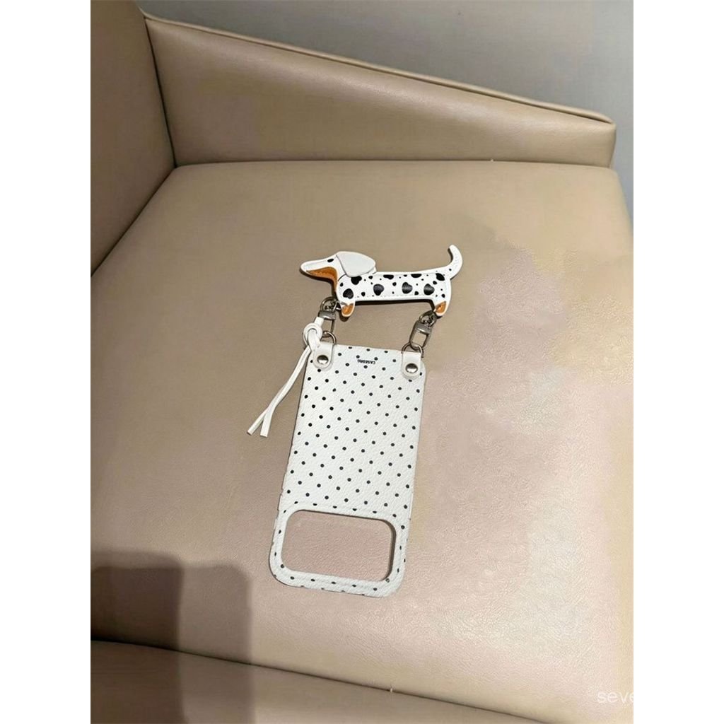 Ốp Điện Thoại Thích Hợp Cho iPhone 7 8 X XS XR XSMAX 11 12 13 14 15 16 17 Pro max Plus Air Polka Dot Dachshund Dây Đeo Tay Chống Sốc Vỏ Bảo Vệ Bao Gồm Tất Cả WXA1