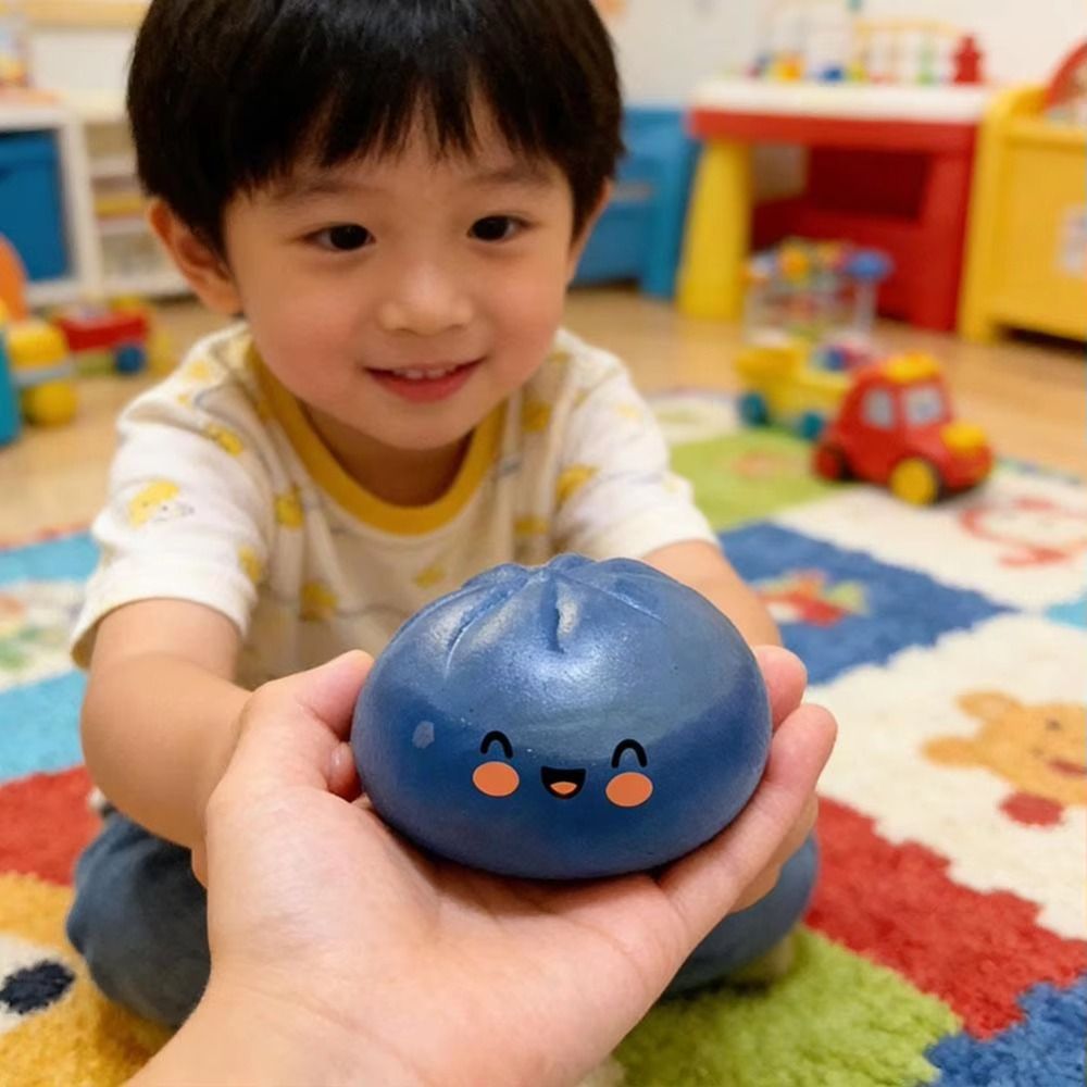 LOMBARDY Bánh bao Squishes, Quả bóng cảm giác cầu vồng khổng lồ, Mô phỏng hình bánh bao lấp lánh Đồ chơi Squishy mềm dễ thương Quà tặng trẻ em
