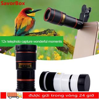 Kính thiên văn SAVORBOX HD Di động 8X / 12X để xem du lịch Trò chơi Chụp ảnh Mini