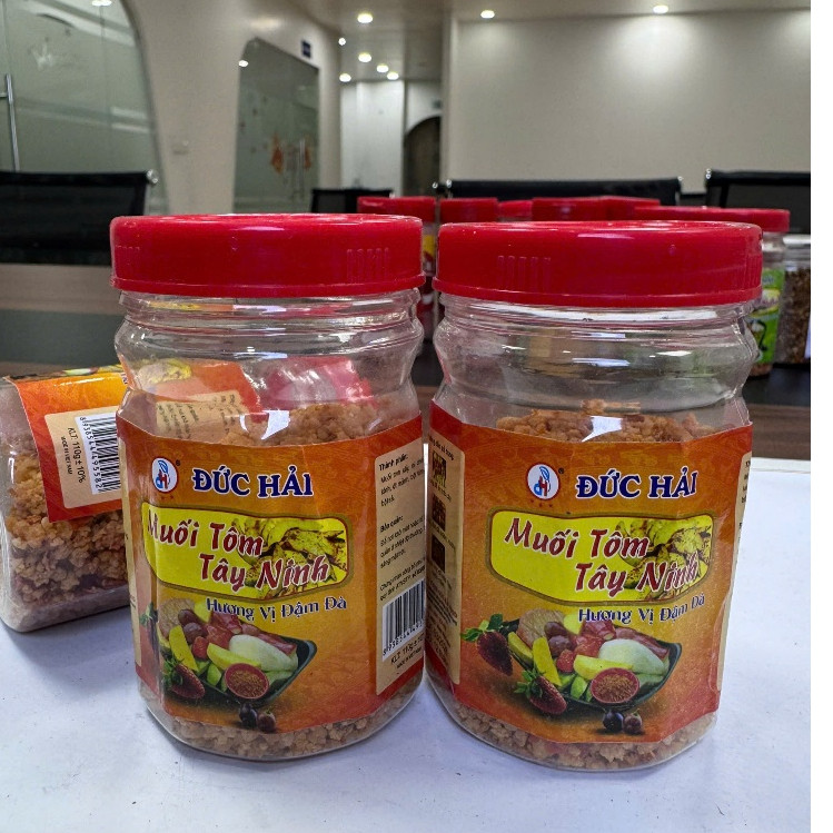 Muối Tôm Tây Ninh Đức Hải Đậm Đà dùng Chấm Trái Cây, Ướp cá thịt - Hộp 110g - Đức Hải Food