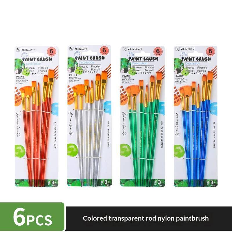 Bàn chải sơn Nylon chuyên nghiệp JINHF 6 20 chiếc Bộ dụng cụ vẽ tranh Acrylic màu nước Đồ dùng nghệ thuật cho người mới bắt đầu và nghệ sĩ HOT