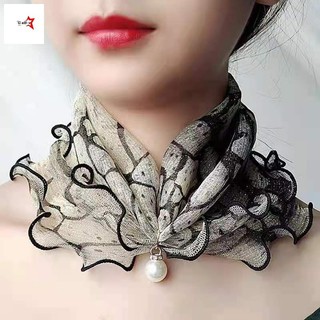 Băng đô ren voan ngọc trai đa chức năng dành cho nữ