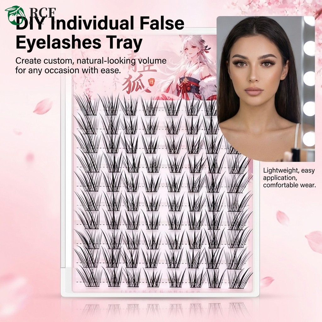 Lông mi giả kiểu Fox C Curl Lông mi sợi tổng hợp nhẹ tự nhiên