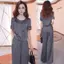 Bộ đồ thời trang cỡ lớn dành cho nữ Mùa hè Phong cách mới Thời trang thon gọn hơn Quần ống rộng ngắn tay giảm tuổi hai