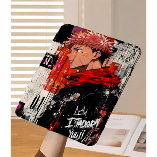 Ốp Lưng Jujutsu Kaisen Cho iPad A16 Air 4/5/6/7/8 Pro 11 12.9 Y-fold Itadori Yuji iPad Gen 12 11 10 9 8 7 6 5 Mini6/7