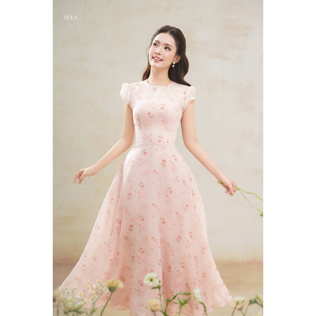 Đầm váy hoa cổ tròn - Kathy Dress