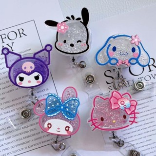 BACK2LIFE Cuộn Huy Hiệu Có Thể Thu Vào, My Melody Cinnamoroll Kẹp Thẻ ID, Sử Dụng Bệnh Viện Kawaii Pochacco