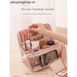 Túi Đựng Mỹ Phẩm Đứng Nữ Di Động Đi Chơi Dung Tích Lớn 2025 Phong Cách Mới Cao Cấp Bàn Chải Đa Năng Du Lịch Túi Bảo Quản