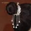 Kẹp tóc nữ ngọc trai PANPIA, vuốt tóc đính đá rhinestone, phụ kiện tóc thời trang, giữ đuôi ngựa chắc chắn