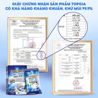 Bột vệ sinh lồng máy giặt TopGia, Combo 3 gói tẩy lồng giặt, khử mùi, làm sạch cặn bẩn, diệt khuẩn