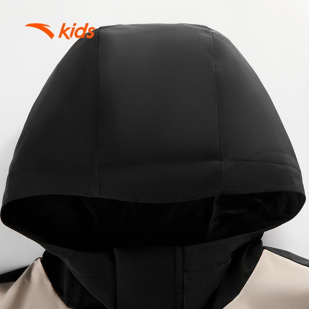 ANTA Kids Bộ Áo Khoác Hai Lớp Chống Thấm Nước Cho Bé Super Outdoor 352546614U. Dày Ấm, Có Mũ, Form Rộng Mùa Thu Đông