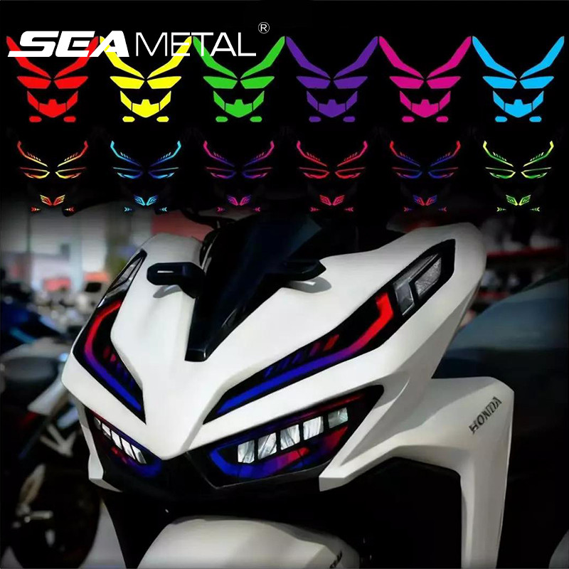 SEAMETAL Kilay Tint HONDA Click 125i V3 V4 V2 Miếng Dán Đèn Pha Lông Mày Cho Xe Máy Đèn Pha Bảo Vệ Phim UV Trong Suốt Đề Can Vario 125 / 150