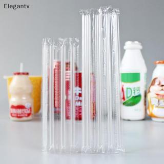 EGN 500 Chiếc DIY Ống Hút Nhựa Dùng Một Lần Ngắn Trong Suốt Nhọn Mỏng Ống Hút Uống Hàng Hóa Phụ Kiện Nhà Bếp N