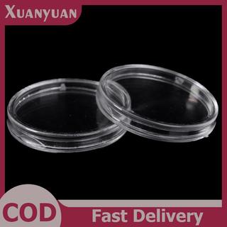 XUAN 100 Cái 27mm Hộp đựng tiền xu Hộp đựng viên nang Hộp trưng bày Hộp trưng bày Hộp trưng bày tròn VN