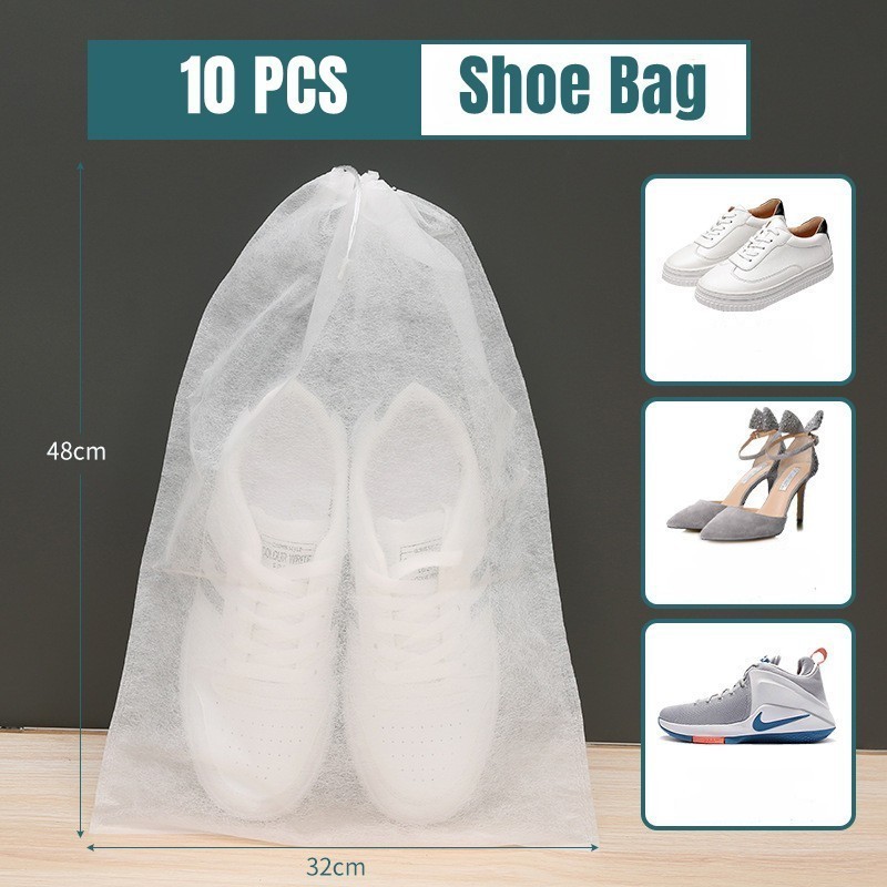 M7 Set 10 Túi Đựng Giày Đa Năng Vải Không Dệt, Miệng Dây Rút Tiện Lợi MALAN