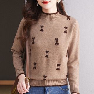 Dệt Kim Áo Len Rời Thu Đông Cho Nữ, Phong Cách Nửa Cổ Rùa Thời Trang