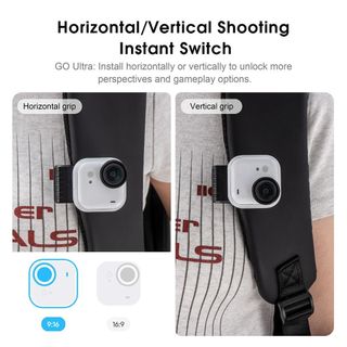 JKDESIGN Camera Cố Định Gắn Kẹp, Xoay Có Thể Gập Lại Giá Đỡ Từ Tính, Nhẹ Có Thể Điều Chỉnh Phát Hành Nhanh Ba Lô Kẹp Cho Insta360 GO Ultra Hành Động Phụ Kiện Camera