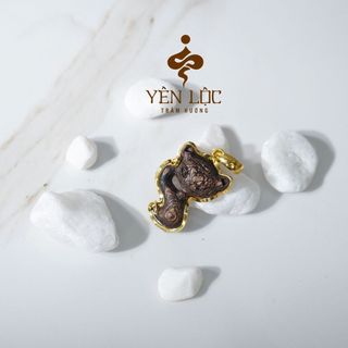 [BV] Mặt Dây Chuyền Trầm Hương Hồ Ly - Trầm Hương Yên Lộc - Tặng kèm dây dù. Hộp VIP