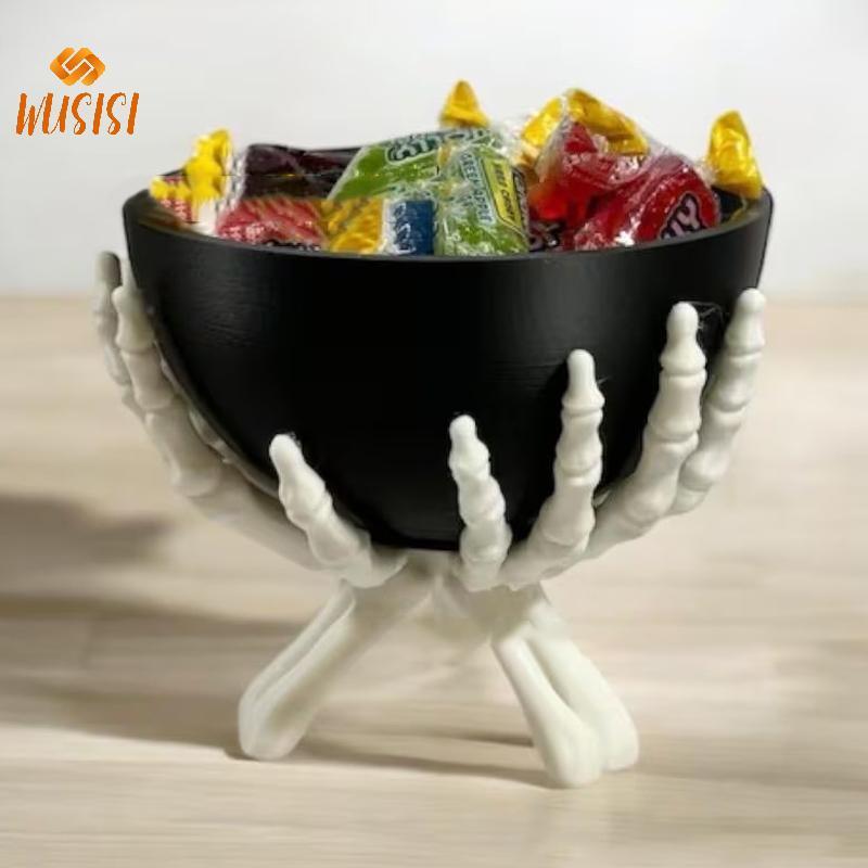 [WUSISI] Bát Kẹo Halloween Gothic Skeleton Tay Kẹo Hộp Đựng Đa Năng Halloween Người Tổ Chức Giá Đỡ Đáng Sợ Trang Trí Nhà Cửa MỚI