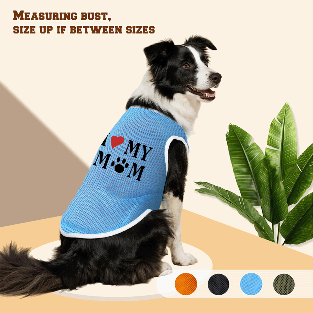 Áo vest lưới chó lớn 3XL-6XL, Love Mom, Love Dad, Harry Potter in, phong cách chui đầu, có 4 màu, thoải mái và thoáng khí, có thể giặt được bằng máy, thích hợp cho tất cả các chú chó lớn