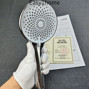 【 KOHLER 】Đầu vòi sen bạc cao áp hoàn toàn mới, dòng nước siêu mạnh, vòi sen tắm gia đình, vòi sen cầm tay 4 chế độ, đầu