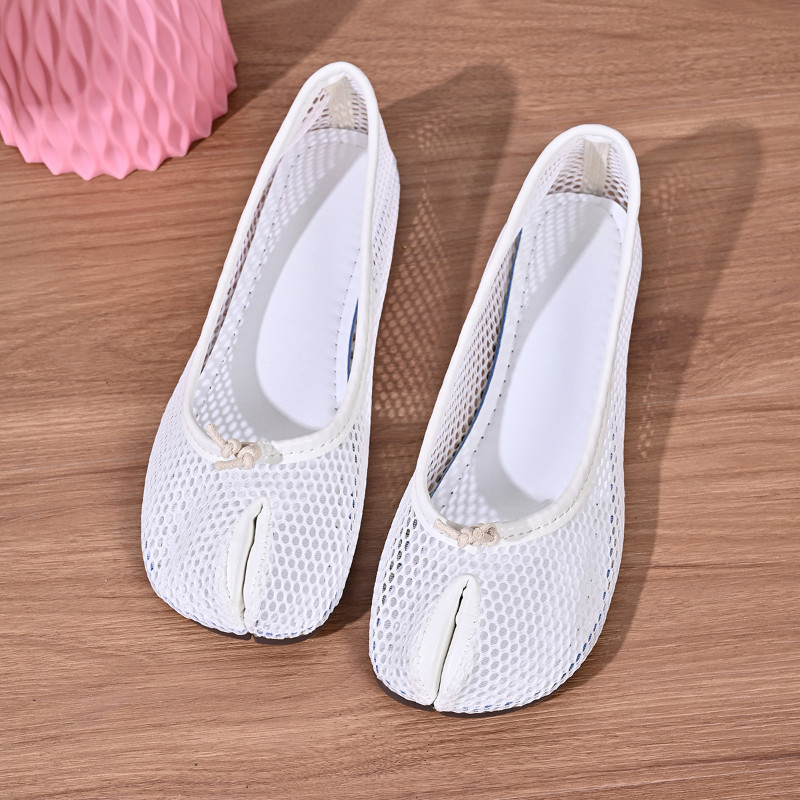 Atikota Giày sandal nữ lưới xẻ ngón, thoáng khí, đế mềm, thoải mái, thích hợp cho mùa hè.