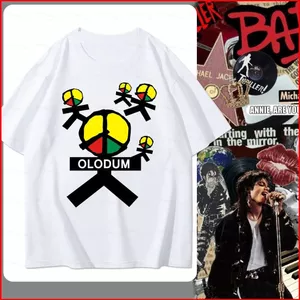 YB1 Michael Jackson Mùa hè nam nữ Áo thun và áo thun PEACE AND LOVE OLODUM tay ngắn BY1