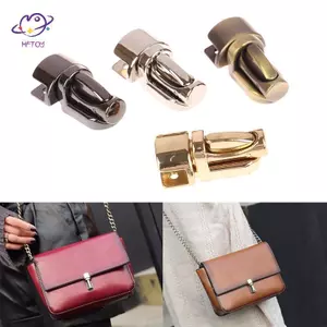 HFTOY Cột kim loại bền Tu Lo Đóng cửa Bắt khóa Bule Dây buộc cho túi da Túi xách Phụ kiện ví ~