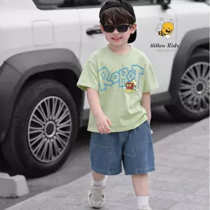 Bộ quần áo cộc tay ROBOT TINH NGHỊCH quần Bò áo chất COTTON 4 chiều siêu co giãn