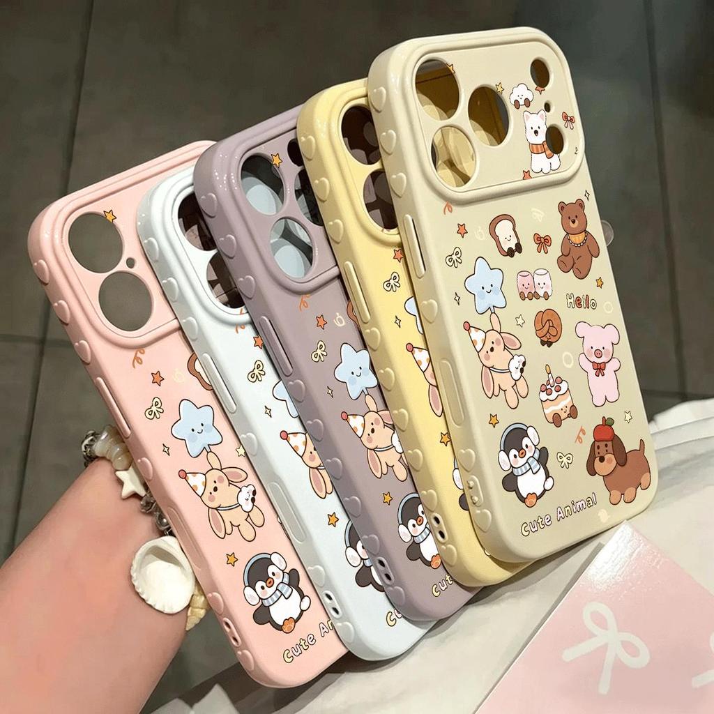 Đảng hội tụ đáng yêu cho trường hợp iPhone 17promax 16plus14/13/11Pro