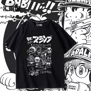 Akira Toriyama Khớp Hàng Hóa Vẽ Tay Graffiti Áo Thun Ngắn Tay Nam Nữ Mùa Hè Nguyên Bản Quần Áo Xu Hướng