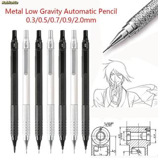 [Vận chuyển nhanh] Bút chì tự động HABITATCO, Kim loại 0,3 / 0,5 / 0,7 / 0,9 / 2.0mm Bút chì cơ khí, Văn phòng phẩm chuyên nghiệp Công cụ vẽ trọng lực thấp Thiết kế truyện tranh phác thảo