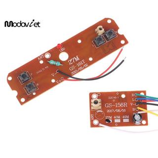 [modavietnamshop] Bảng điều khiển từ xa xe RC 4CH Bộ phát và thu PCB mạch 27 MHz có hệ thống vô tuyến ăng-ten Đẹp