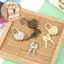 PNPIA- 1 Bộ Hình Trái Tim Padlos Mini Hành Lý Phần Cứng Los Có Chìa Khóa Lo Cho Du Lịch Cưới Hộp Trang Sức Nhật Ký Sách Vali