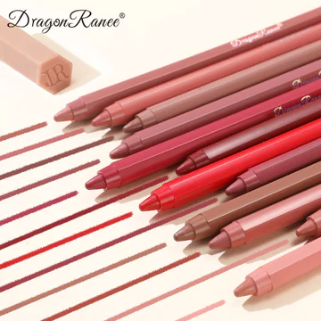 Son Môi Son Môi Nữ Mờ Móc Dòng Son Bút Chì Matte Bean Dán Màu Bút Xốp Đơn Lục Giác Môi Bút