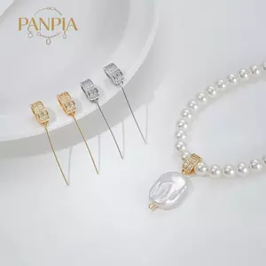 PNPIA- Mặt dây chuyền kim mịn vàng 14K Bule Kim cứng dài Bule cho bò Nostril Đồ trang sức đính kèm an toàn