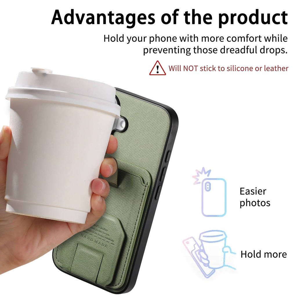 TPU + Vải Kết Cấu Khe Cắm Thẻ Dành Cho IPhone Air 17 16 15 14 13 12 Pro Max PIus 16e Giá Đỡ Vô Hình Vỏ Điện Thoại Chống Sốc