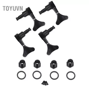Toyuvn 2L 2R Đen Đóng Máy Hợp Kim Kẽm Đầu Dây Chỉnh Chỉnh Chốt Cho Bass Điện