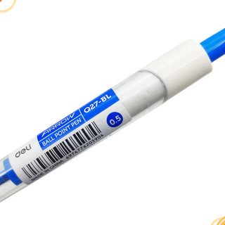 Hộp 12 Bút Bi Deli CQ27/CQ28 ARROW Ngòi 0.5mm – Bút Bấm Mực Đen Nét Mượt, Nút Bấm Êm Không Ồn