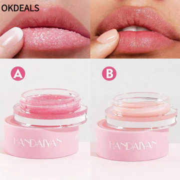 OKDEALS Lip Scrub, Double Effect Tẩy Tế Bào Chết Tẩy Tế Bào Chết Môi, Sửa Chữa Son Môi Công Thức Dưỡng Ẩm Son Dưỡng Môi Sản Phẩm Làm Đẹp
