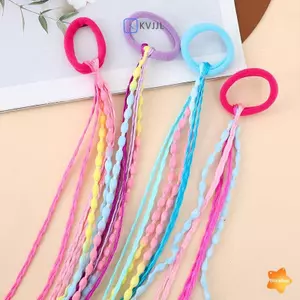Bộ phụ kiện tóc cho bé gái với 3 tóc giả đuôi ngựa dài Phong cách thời trang cho trẻ em Trang phục vui nhộn và các bữa tiệc Cosplay mới