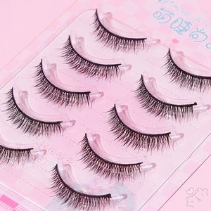 C Curl Anime Manga Lasshes - Lông mi giả ngắn màu đen có thể tái sử dụng cho ngày cưới dự tiệc