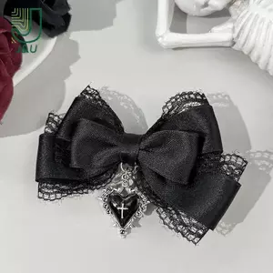 Kẹp Tóc Gothic Gothic Gothic Gothic Nơ Kẹp Tóc Thời Trang Cho Bé Gái Mũ Đội Đầu Cao Cấp