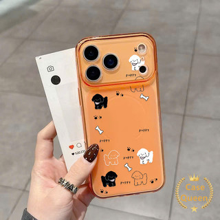 Tương thích cho iPhone 14 15 16 17 13 11 12 Pro Max 14 Plus Vỏ Corning hình chú chó dễ thương hoạt hình