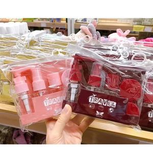 Set chiết mỹ phẩm du lịch mini tiện lợi 6 món - Dùng để chiết sữa tắm, dầu gội, kem dưỡng-Nhiều màu sắc lựa chọn - FE123